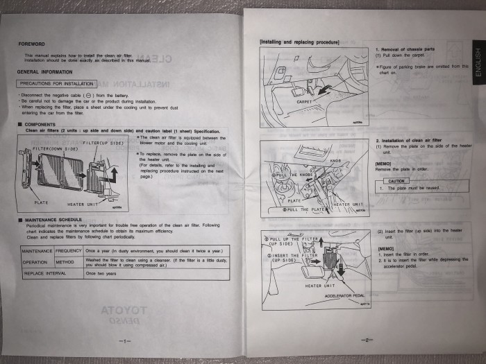 Фильтр салона TOYOTA 8888020020